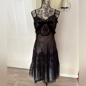 Romantic Goth vibes.  Jill Stuart, size 10 cocktail dress.  Worn once.